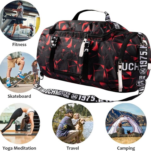 Other - 40L Gym Sport Bag Backpack Duffle Bag Weekender Bag Water-resistant Travel Sling
